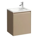 Árengedmény LAUFEN MEDA Alsószekrény 450 mm, 1 ajtóval, ajtózsanér jobb oldalon, H814110 Marbond kompozit anyagú mosdóhoz, Cappuccino H4216620114651