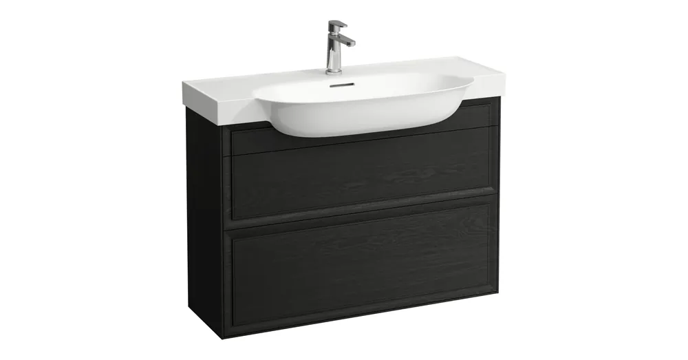 LAUFEN THE NEW CLASSIC Alsószekrény a H813857 mosdóhoz, 2 fiókkal, Feketedett Tölgy H4060920856281 Vásárlói kedvenc