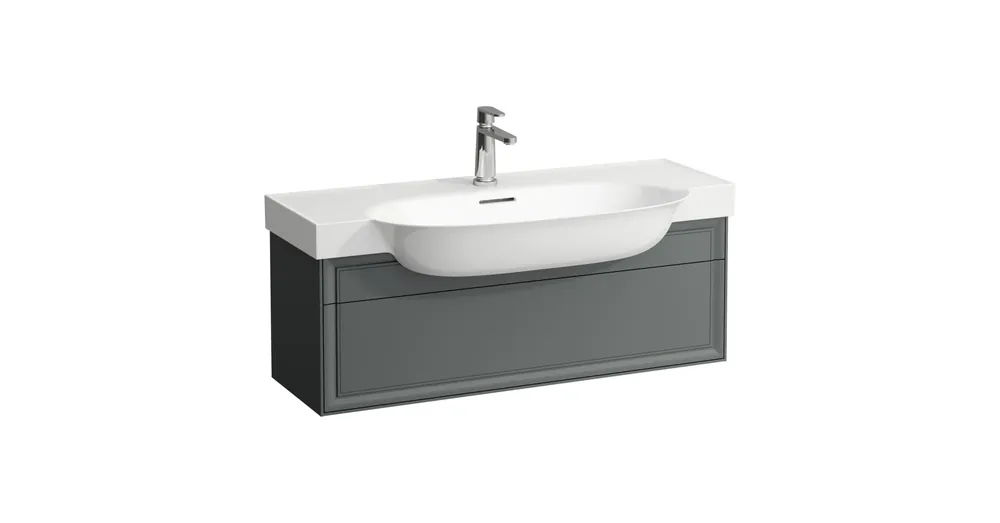 LAUFEN THE NEW CLASSIC Alsószekrény a H813857 mosdóhoz , 1 fiókkal, Traffic Szürke H4060910856271 Expressz szállítás