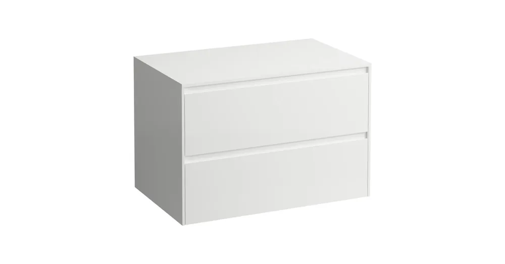 LAUFEN LANI Fiókos elem, 80 cm, 2 fiókkal, kivágás nélkül, Matt Fehér H4043101122601 Árengedmény