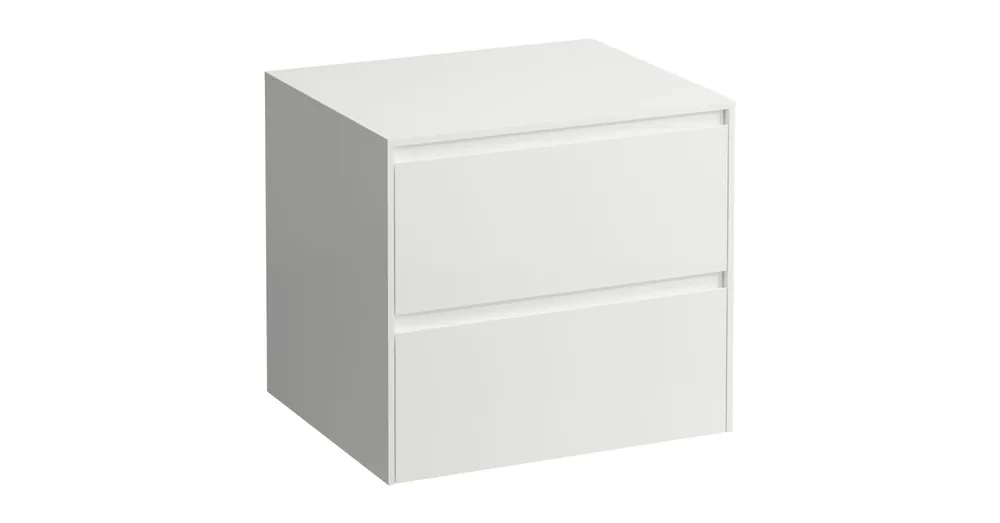 Akciós ár LAUFEN LANI Fiókos elem, 60 cm, 2 fiókkal, kivágás nélkül, Matt Fehér H4043001122601