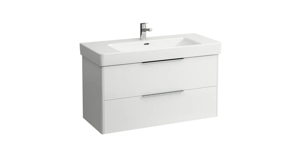 LAUFEN BASE Alsószekrény két fiókkal a 813966 mosdóhoz, Fényes Fehér H4024521102611 Újdonság