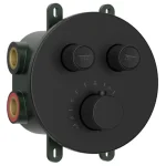 Alacsony ár SAPHO SMARTSELECT falbasüllyesztett termosztatikus csaptelep, 2-irányú, matt fekete (RP032B)