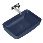 AREZZO design pultra ültethető mosdó NOMIA 50x39, matt kék AR-146053 Gyors szállítás