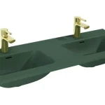 Expressz szállítás AREZZO design SKAPPA 120 cm-es dupla mosdó, matt zöld AR-146073