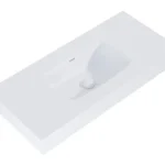 Prémium AREZZO design MABEL öntöttmárvány falra szerelhető mosdó 100 cm, matt fehér AR-168860