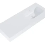 Biztonságos fizetés AREZZO design MABEL öntöttmárvány falra szerelhető mosdó 120 cm (60+60) jobb, matt fehér AR-168876