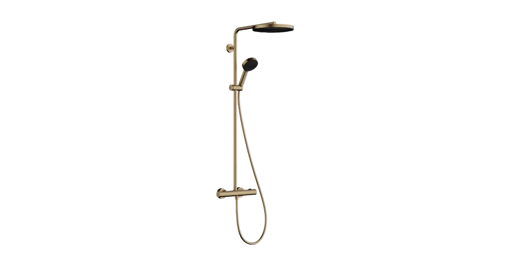 Hansgrohe Pulsify S Puro Showerpipe 260, 1jet, EcoSmart, Ecostat Fine termosztáttal és 3jet kézizuhannyal Szálcsiszolt Bronz 24237140 Kiárusítás