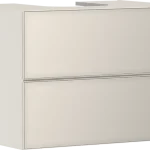 Biztonságos fizetés Hansgrohe Xevolos E Konzolos mosdószekrény 780/550, matt homok bézs színű, 2 fiókkal, ráültetett mosdótálakhoz 54188790