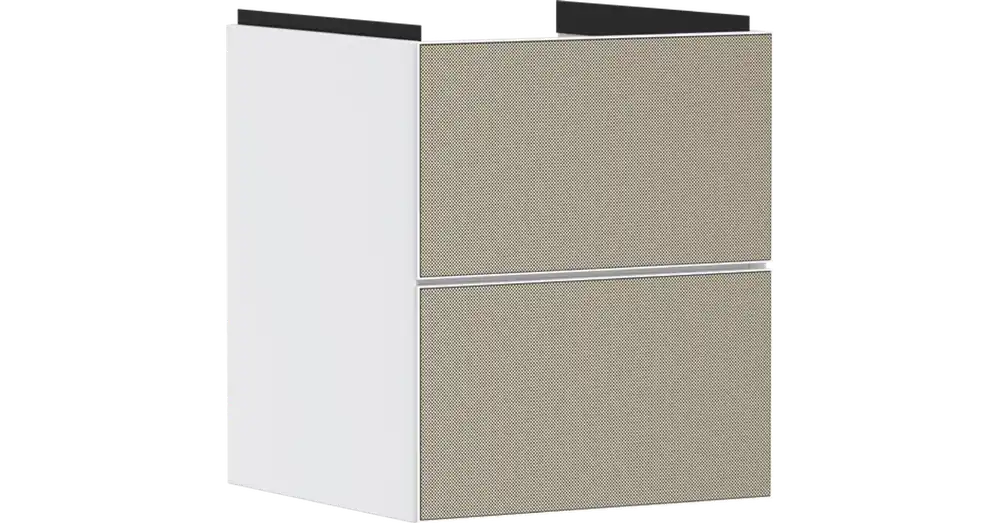 Akció Hansgrohe Xevolos E Mosdószekrény kézmosóhoz 480/475, matt fehér színű, 2 fiókkal 54172390