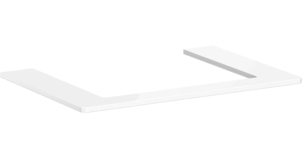 Végkiárusítás Hansgrohe Xelu Q Pultlap konzolos szekrényhez 780/550 középkivágással, ráültetett mosdótálhoz 600/480 54109050