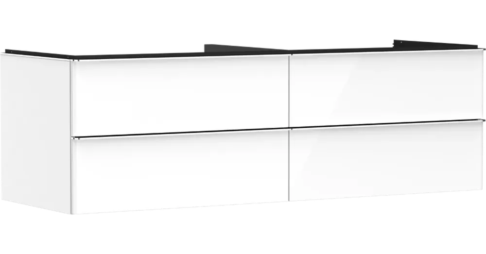 Hansgrohe Xelu Q Konzolos mosdószekrény 1560/550,magasfényű fehér színű, 4 fiókkal, ráültetett mosdótálhoz 54090000 Rendeld meg most