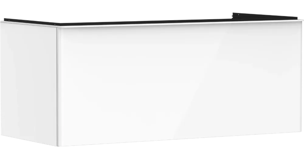 Hansgrohe Xelu Q Konzolos msdószekrény 1180/550, magasfényű fehér színű színű, 1 fiókkal, ráültetett mosdótálakhoz 54062700 Kedvezmény