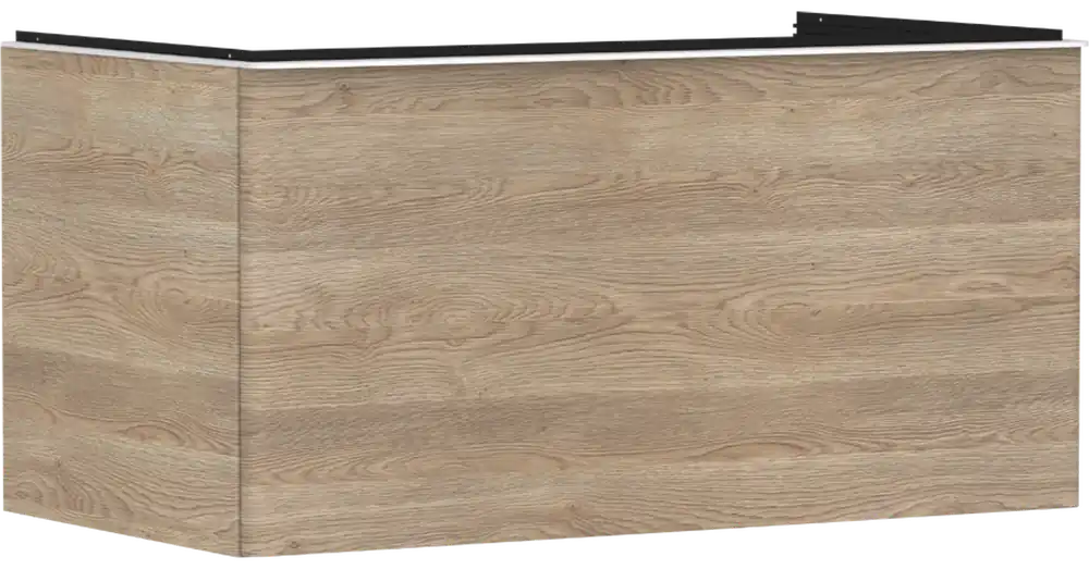 Népszerű Hansgrohe Xelu Q Konzolos mosdószekrény 980/550, természetes tölgy színű, 1 fiókkal, ráültetett mosdótálakhoz 54060700