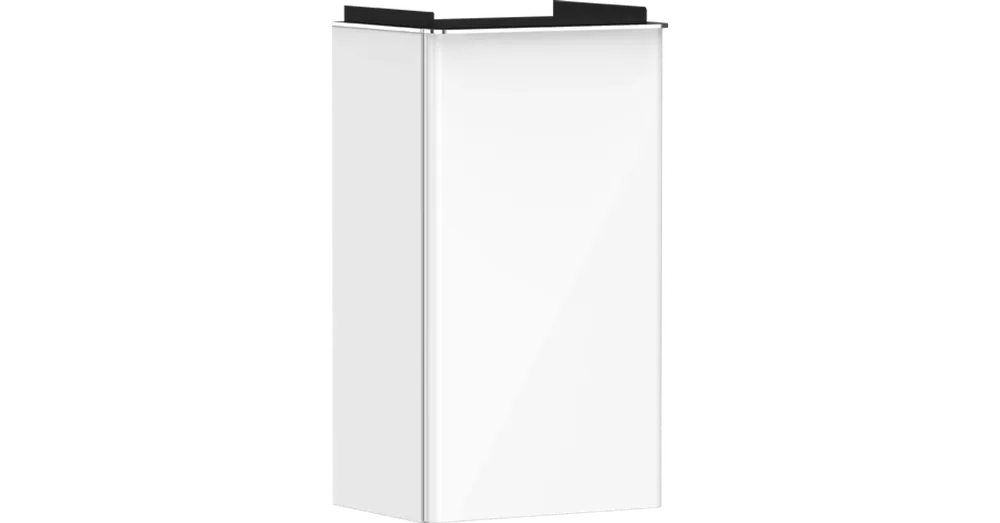 Prémium Hansgrohe Xelu Q Mosdószekrény kézmosóhoz 340/245, magasfényű fehér színű színű, baloldali ajtózsanérral 54011000