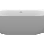 Végkiárusítás Ravak Freedom Corner II Tec akril kád 175x86 fehér színű lefolyóval, jobbos Smoke Grey/fehér CC81500000