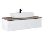 Azonnali szállítás AREZZO design MONTEREY 120 cm-es alsószekrény 2 fiókkal Mf. fehér színben AR-169441