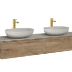 Ajánlat AREZZO design MONTEREY 160 cm-es alsószekrény 2 fiókkal Canela tölgy színben AR-169477