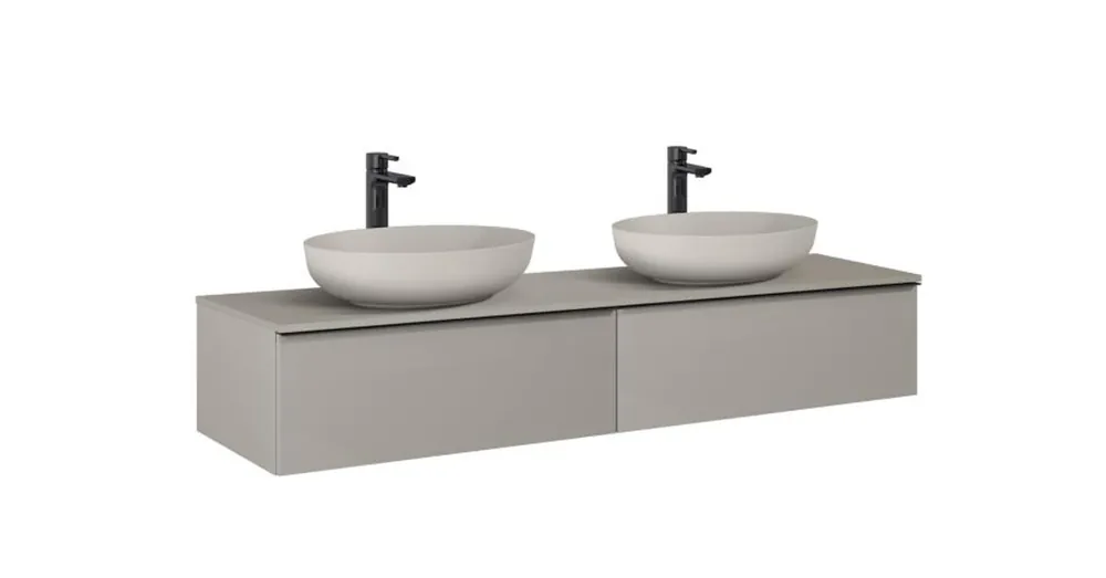 AREZZO design MONTEREY 160 cm-es alsószekrény 2 fiókkal matt beige színben AR-169476 Alacsony ár