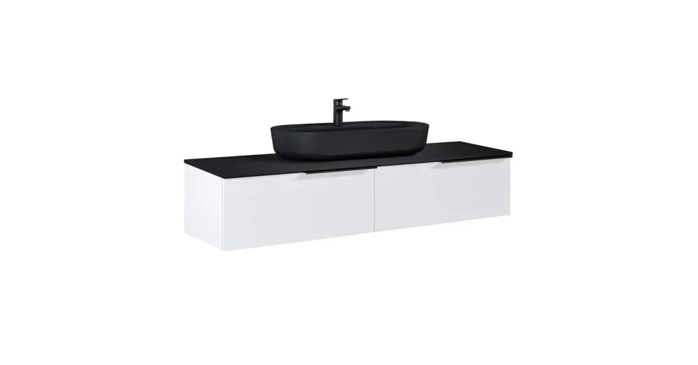 Akciós ár AREZZO design MONTEREY 160 cm-es alsószekrény 2 fiókkal matt fehér színben AR-169444