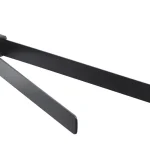 Azonnali szállítás PIRENEI mozgatható dupla törölközőtartó, 350mm, matt fekete (PI2314)