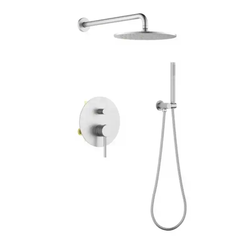 Outlet AREZZO design ASTRO falsík alatti zuhanycsaptelep szett, szálcsiszolt nikkel