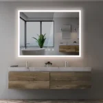 AREZZO design LED okos tükör állítható fényerő páramentesítő funkció+óra+hőmérő Expressz kézbesítés