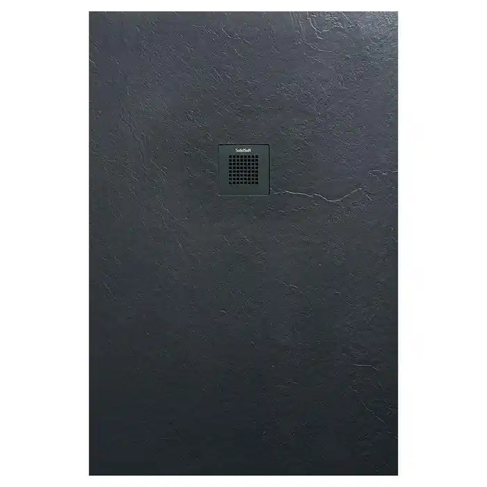 Végkiárusítás AREZZO design SOLIDSoft zuhanytálca 160x90 cm, ANTRACIT, színazonos lefolyóval (2 doboz)