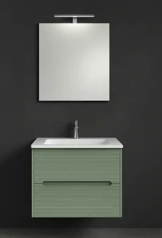 AdattoCasa Rigo 2 fiókos függesztett alsó bútor, 60 cm, Verde Salvia Biztonságos vásárlás