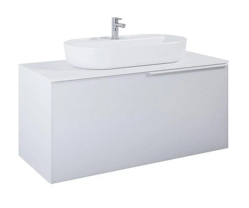 AREZZO design MALIBU alsószekrény 120 1 fiók + 1 fiók , matt fehér Szuper akció