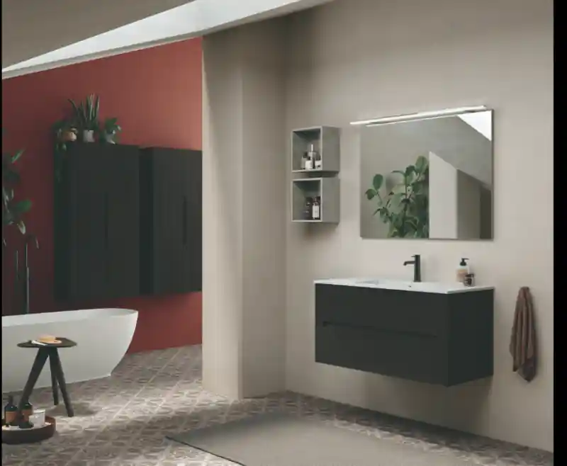 AdattoCasa Rigo 2 fiókos függesztett alsó bútor, 80 cm, Grigio Lava Népszerű
