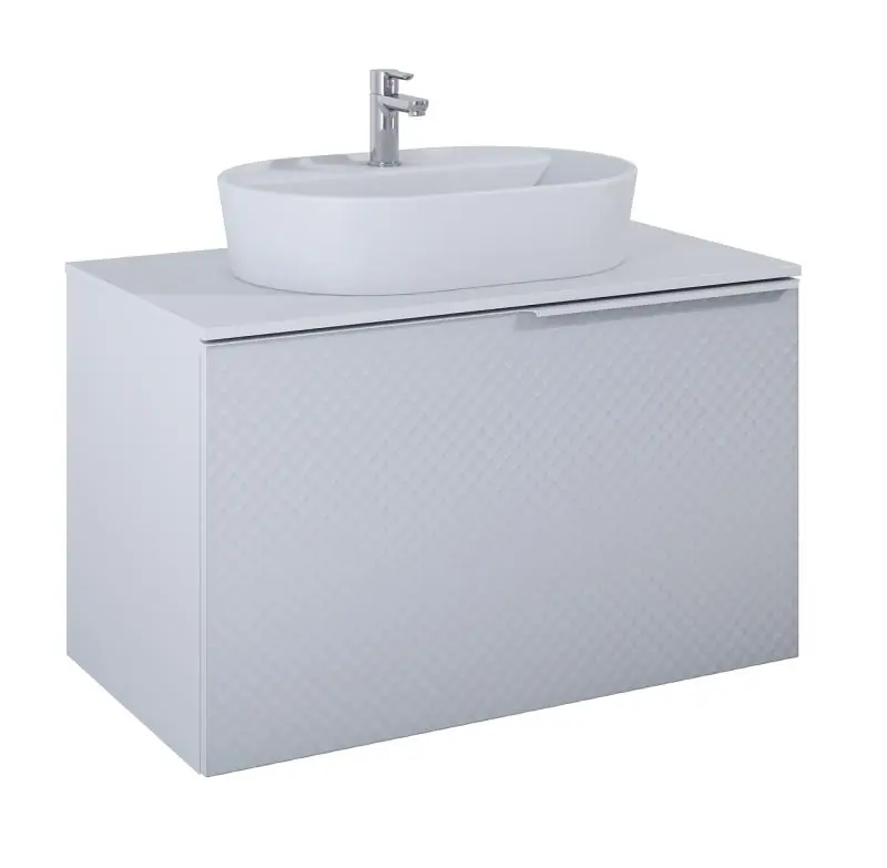 Expressz kézbesítés AREZZO design Malibu alsószekrény 90 1 fiók + 1 fiók , v. matt szürke