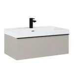 AREZZO design MONTEREY 80 cm-es alsószekrény 1 fiókkal Matt Beige színben, szifonkivágással Nézd meg most