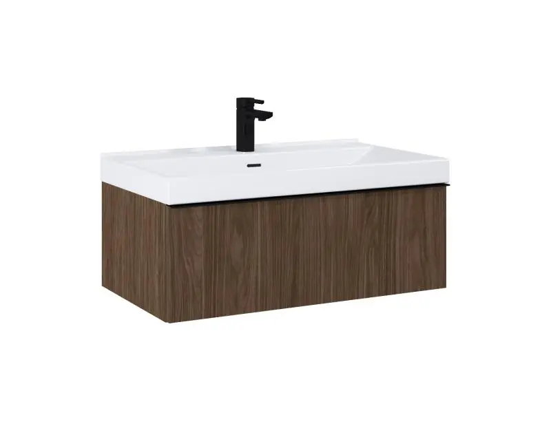 AREZZO design MONTEREY 80 cm-es alsószekrény 1 fiókkal Lincoln dió színben, szifonkivágással Ajánlat
