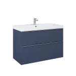 Különleges ajánlat AREZZO design MONTEREY 80 cm-es alsószekrény 2 fiókkal Matt kék színben, szifonkivágással