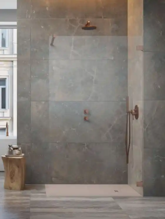 Radaway Essenza Pro Brushed Copper Walk-in szálcsiszolt réz zuhanyfal Rendeld meg most