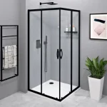 SIGMA SIMPLY BLACK szögletes zuhanykabin 900x900mm, sarokbelépős, transzparent üveg (GS2190BGS2190B) Olcsóbb