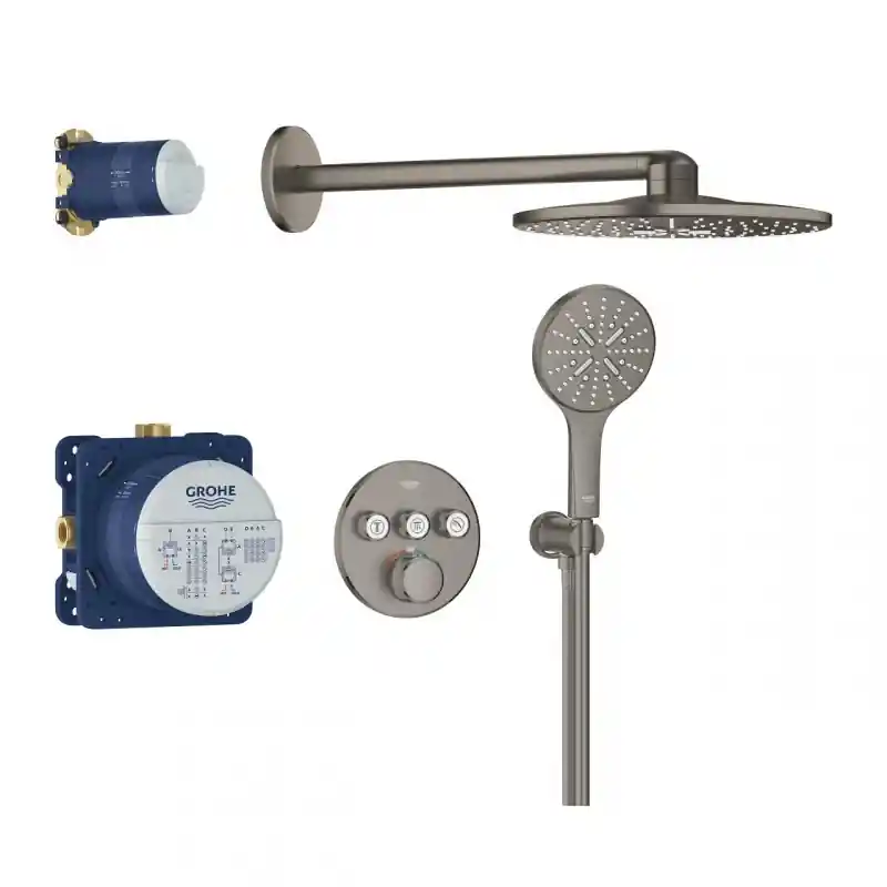 Legjobb ár Grohe Grohtherm SmartControl Rejtett Brushed hard graphite zuhanyrendszer Rainshower SmartActive 310 fejzuhannyal