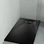 SMC fekete zuhanytálca 90 cm x 90 cm szifonnal Gyors szállítás