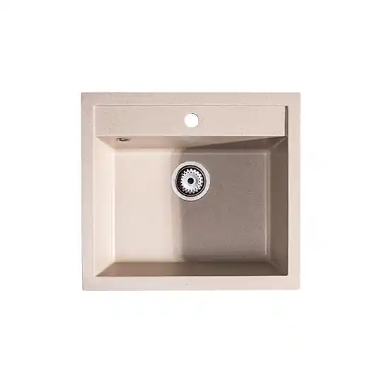 Csak ma LUNART BASIC Cuki egymedencés gránit mosogató, Beige