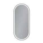 AREZZO design LED ovális okos tükör, fekete Ajánlat