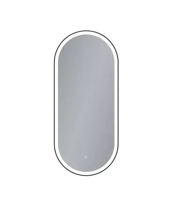 AREZZO design LED ovális okos tükör, fekete Ajánlat