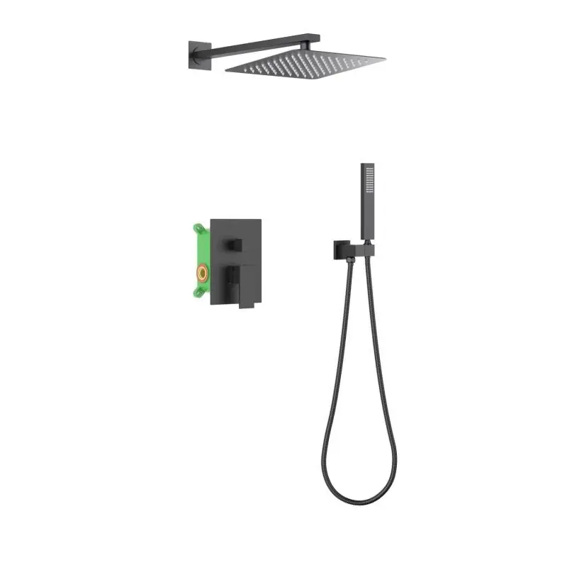 AREZZO design CUBEFIELD falsík alatti zuhanycsaptelep szett, fekete Biztonságos fizetés
