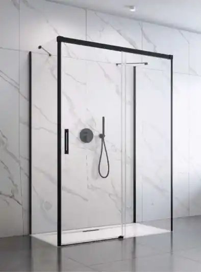 Radaway Idea Black KDJ+S szögletes fekete zuhanykabin Végkiárusítás
