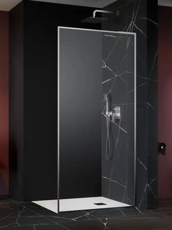 Radaway Modo F SL II Brushed Nickel Walk-in szálcsiszolt króm zuhanyfal Gyors kiszállítás
