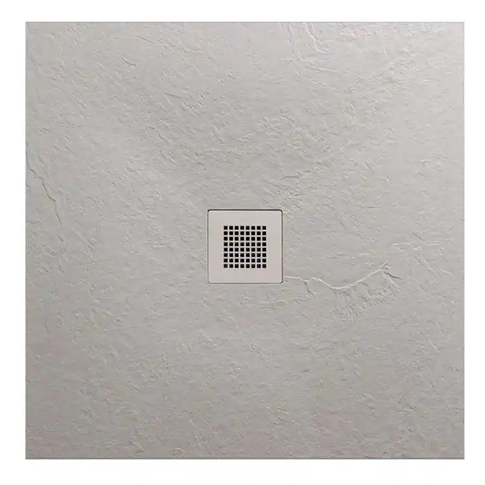Kiárusítás AREZZO design SOLIDSoft zuhanytálca 90x90 cm, BETON, színazonos lefolyóval