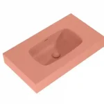 AREZZO design MABEL öntöttmárvány falra szerelhető mosdó 80 cm, terra pink Prémium