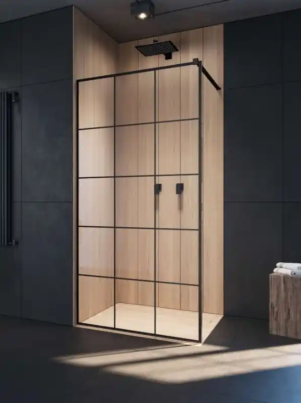 Modo X Black II Factory Walk-in fekete zuhanyfal Olcsóbb
