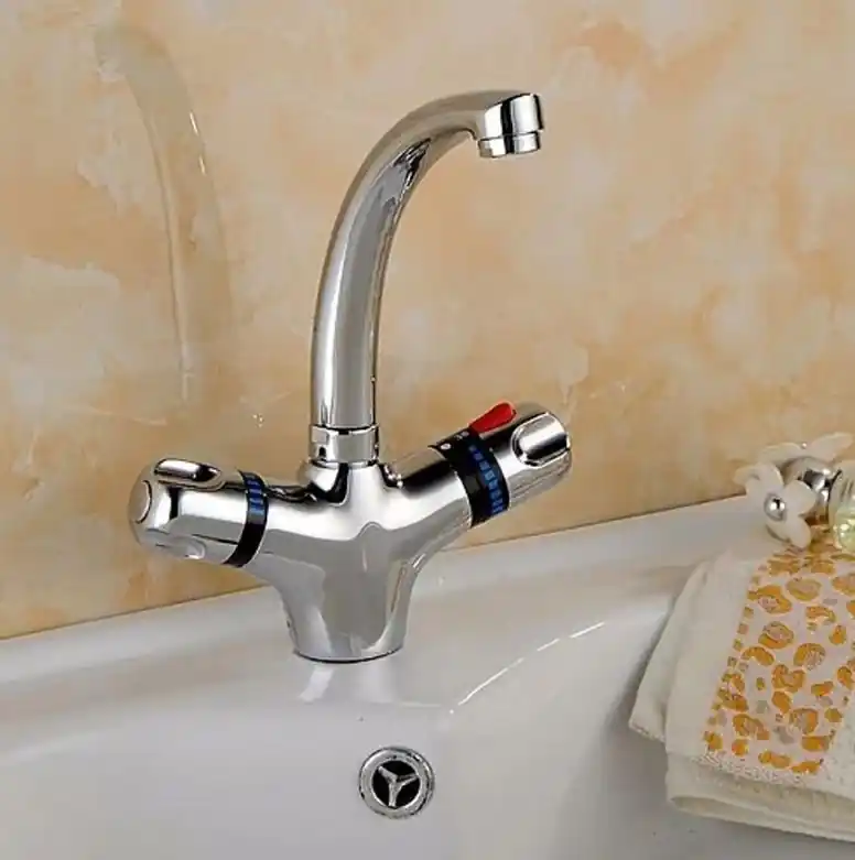 Balneum Króm termosztátos mosdó csaptelep Azonnali szállítás