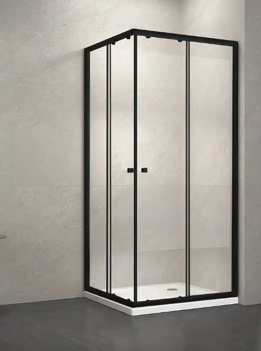 Balneum fekete szögletes zuhanykabin zuhanytálcával Csak ma